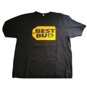 Toms blanks 2xl black short sleeve graphic t-shirt "best bud"